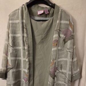 Premier Sheer Kimono in Soft Green